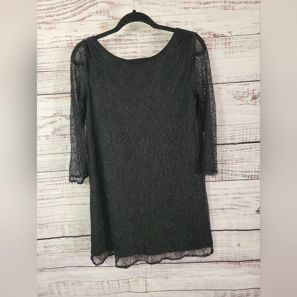 Zara S Black lace dress